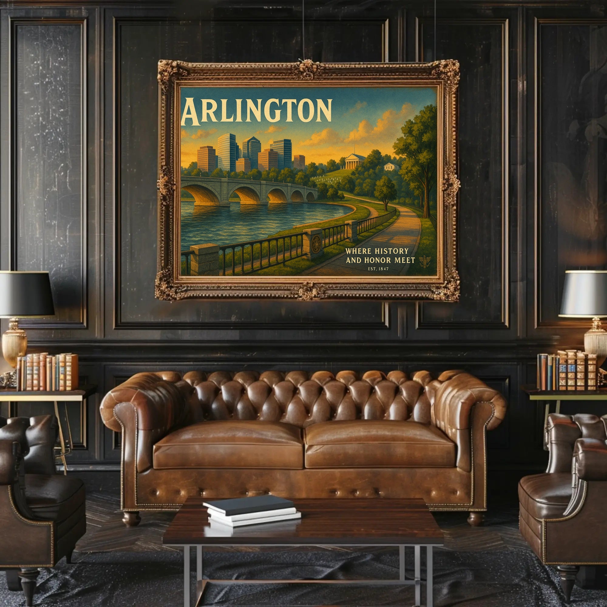 Arlington Travel Poster Where History Meets Honor