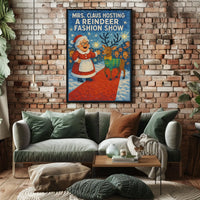 Mrs. Claus Reindeer Show Festive Fantasy Mythology Poster