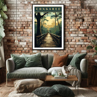 Congaree National Park Travel Poster Vintage Print