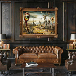 Surreal Eye-Landscape Fantasy: A Bizarre Poster Creation