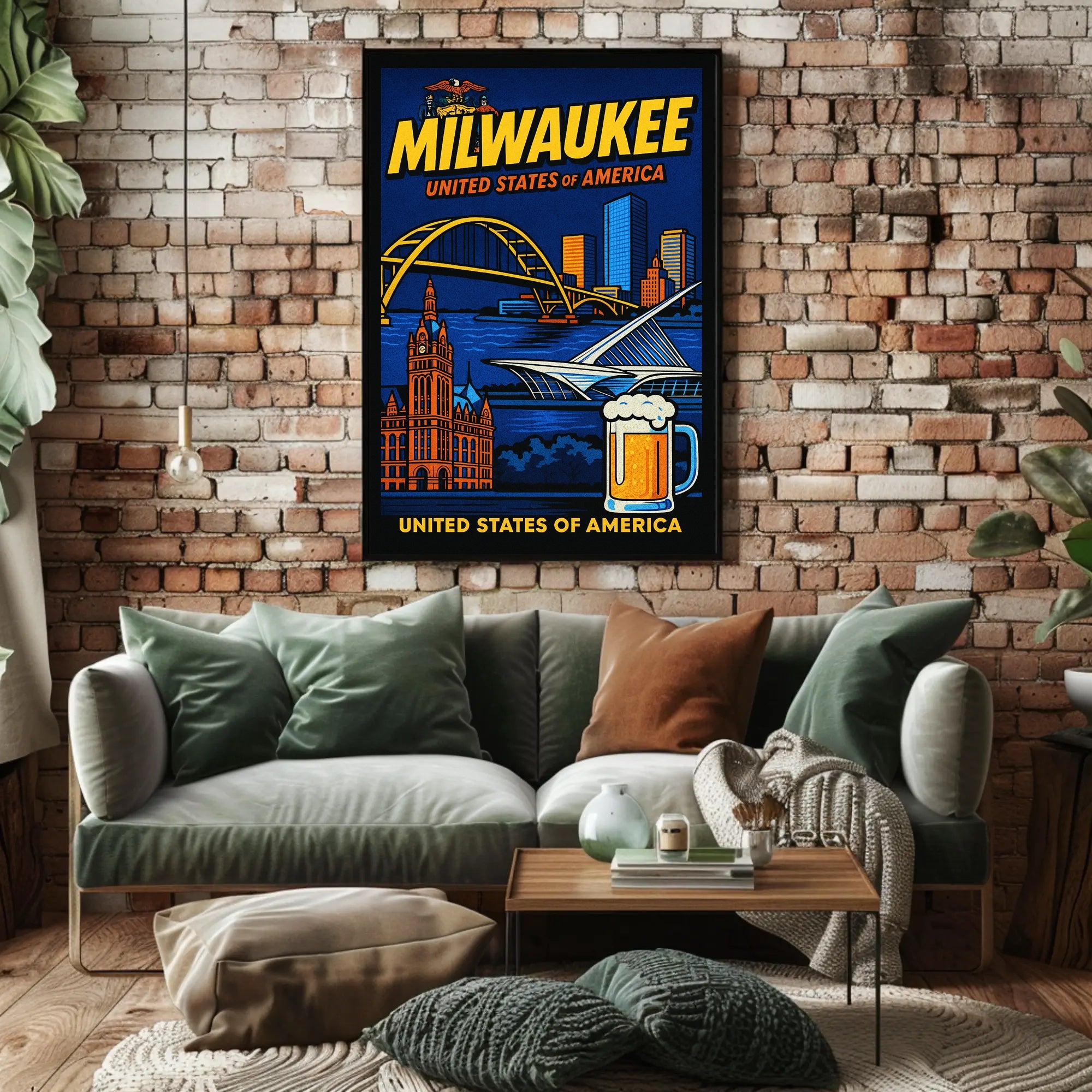 Milwaukee Landmarks Poster PosterGoat