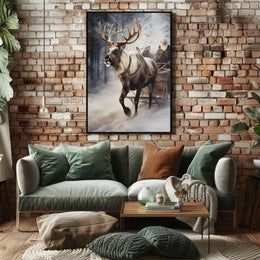 Winter Sleigh Ride Poster