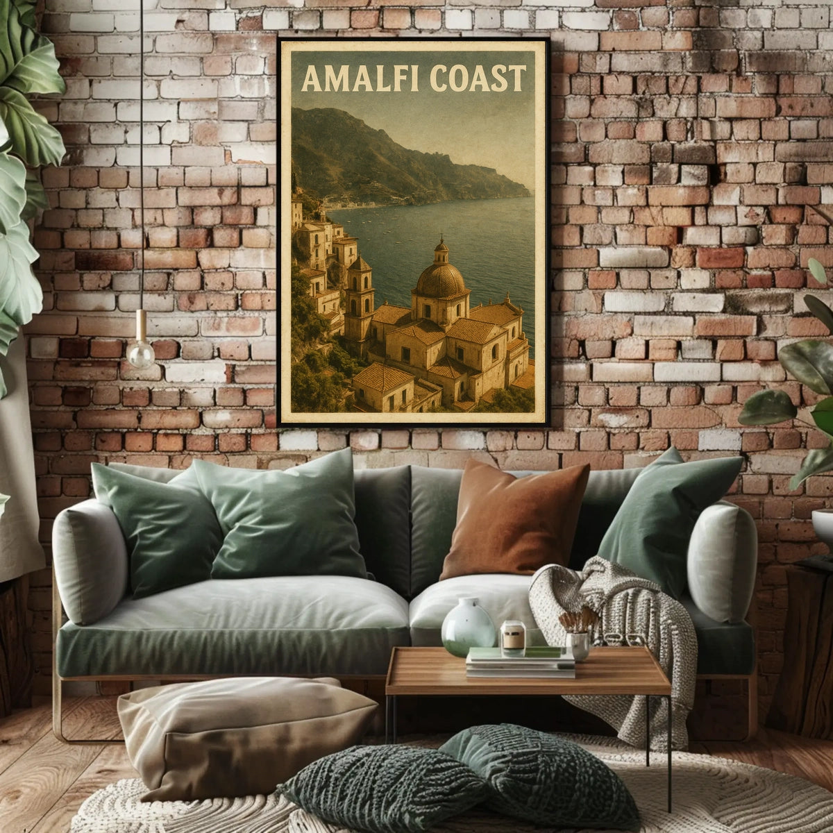 Amalfi Coast Vintage Travel Vintage Poster