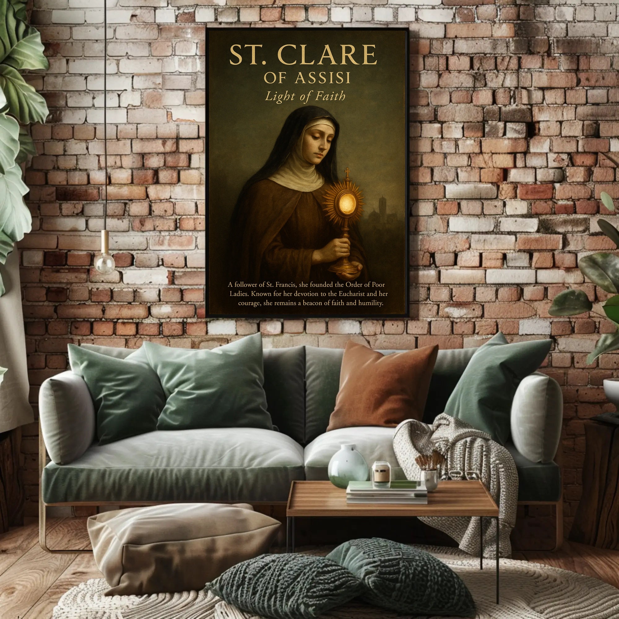 St. Clare Of Assisi Light Of Faith Poster