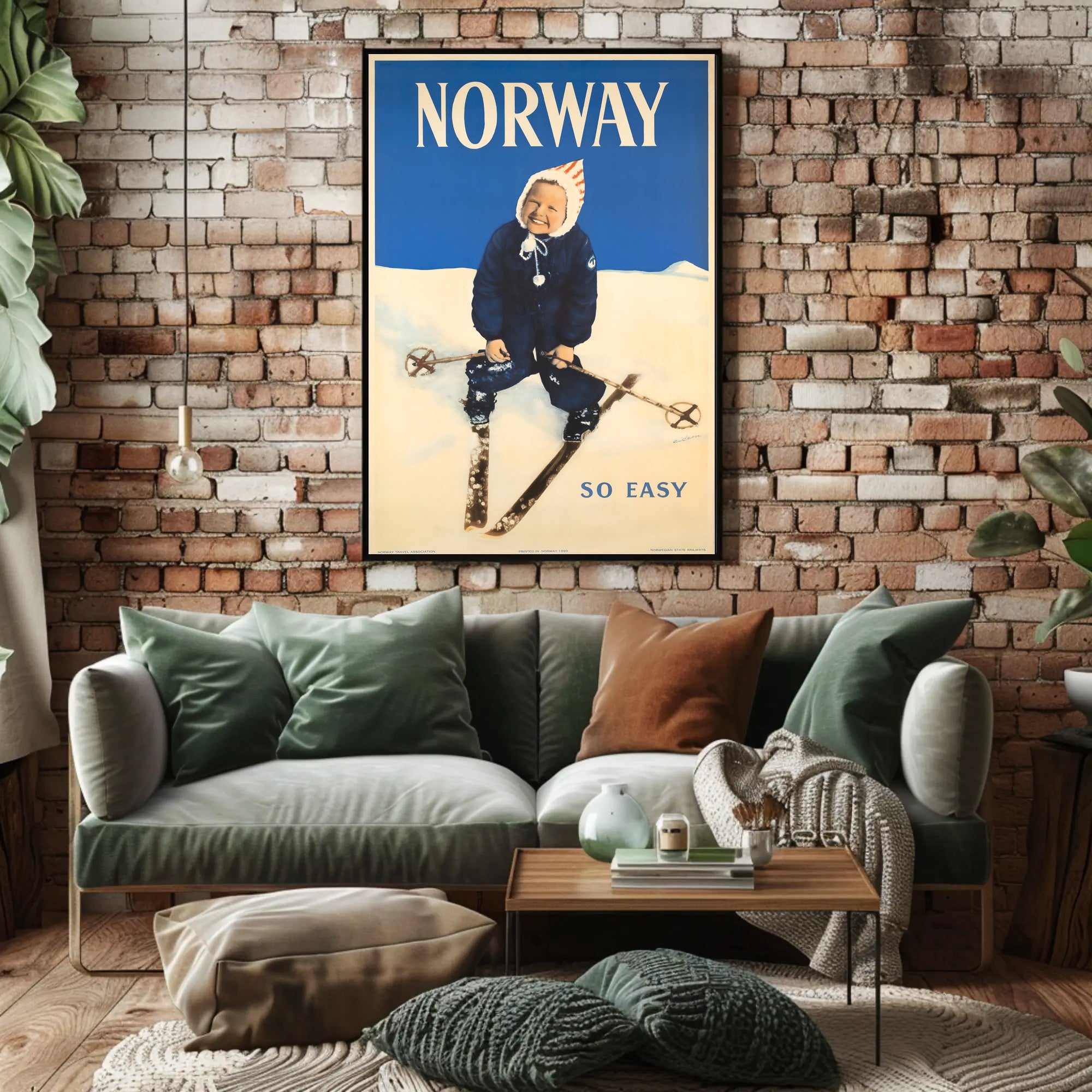 Norway Winter Travel Poster PosterGoat
