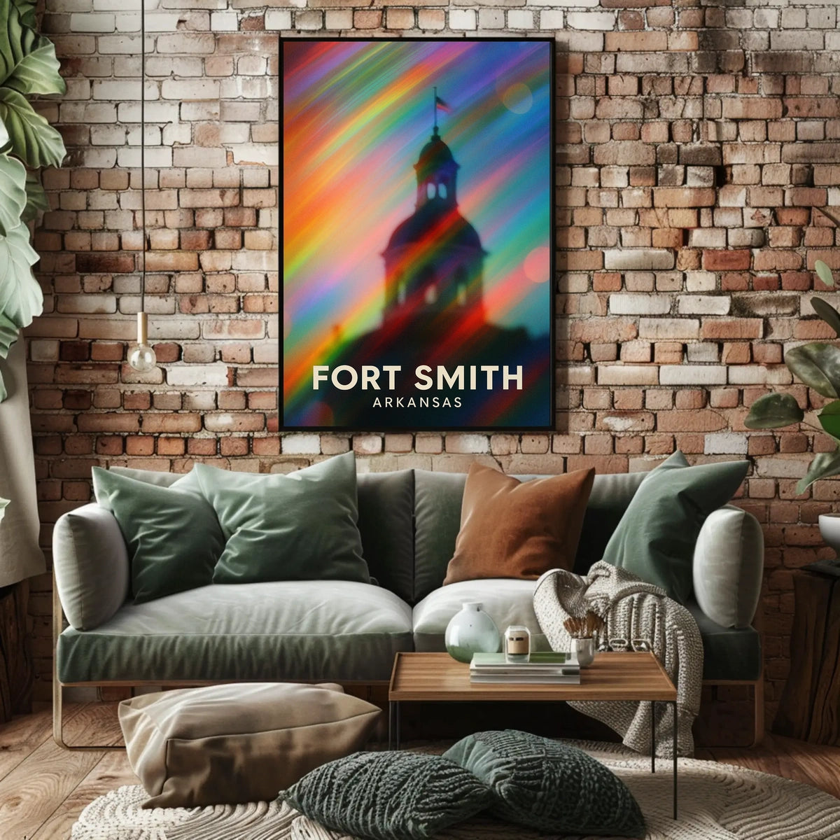 Fort Smith Arkansas Minimalist Travel Wanderlust Poster