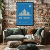 Detroit Skyline Poster PosterGoat