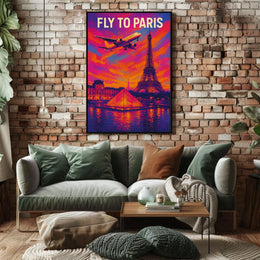 Fly To Paris Poster