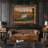 Sioux Falls Nature Meets City Travel Poster