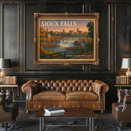 Sioux Falls Nature Meets City Travel Poster