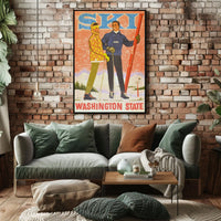Ski Washington State Poster
