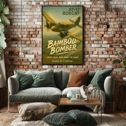 AT-17 Bobcat in Flight WWII Poster