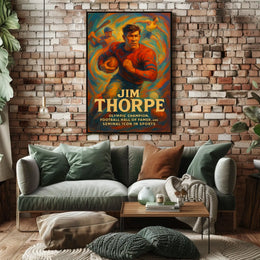 Honoring a Sports Icon Jim Thorpe Poster