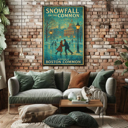 Snowfall on the Common Poster