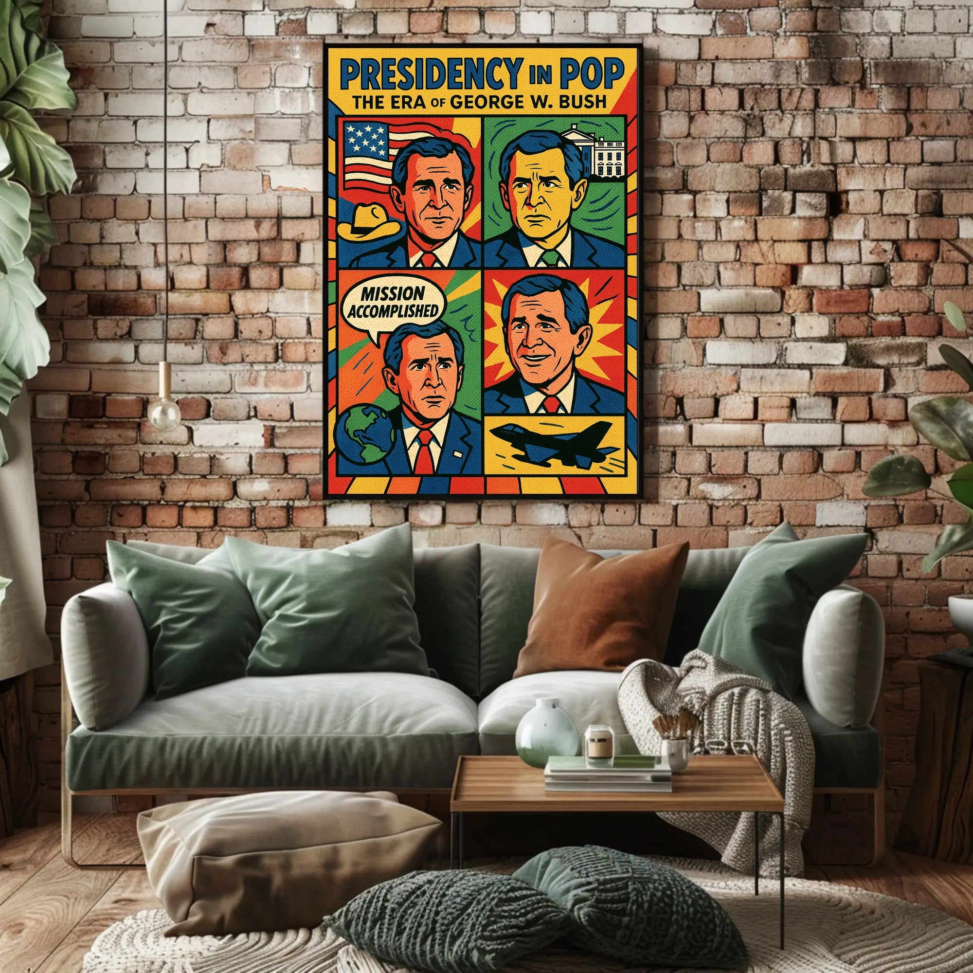 George W. Bush Presidency in Pop Poster PosterGoat