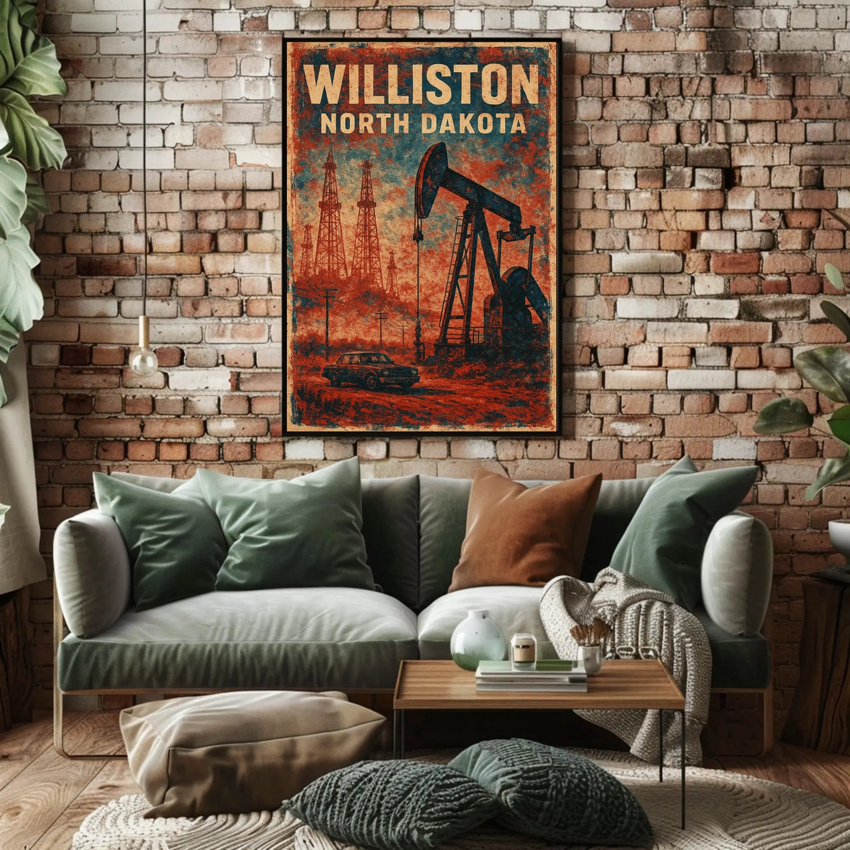 Williston Oil Heritage Vintage Industrial Poster