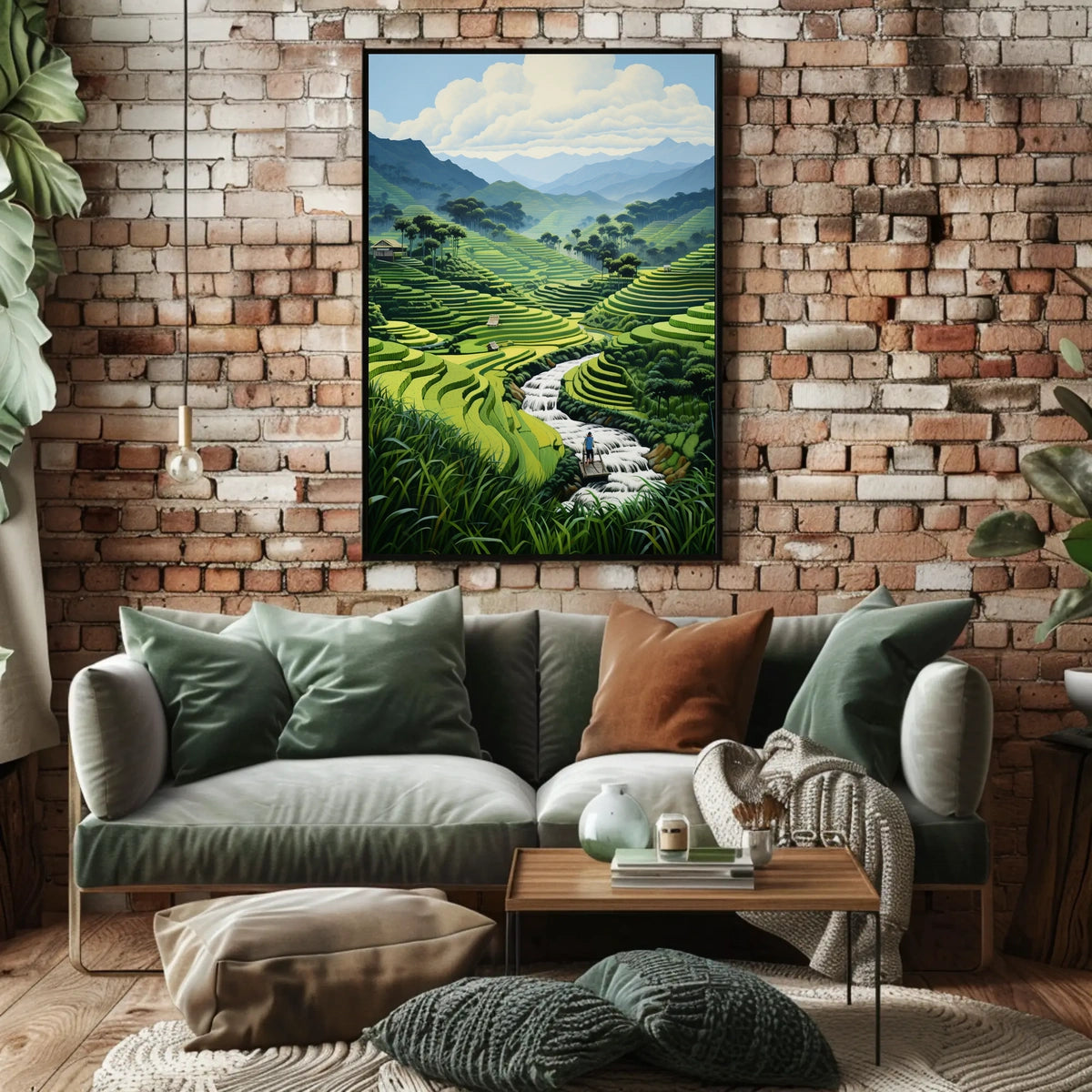 Serene Terraced Landscapes Poster