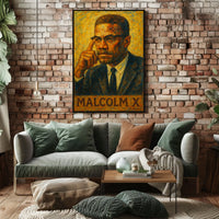 Malcolm X A Powerful Portrait Poster