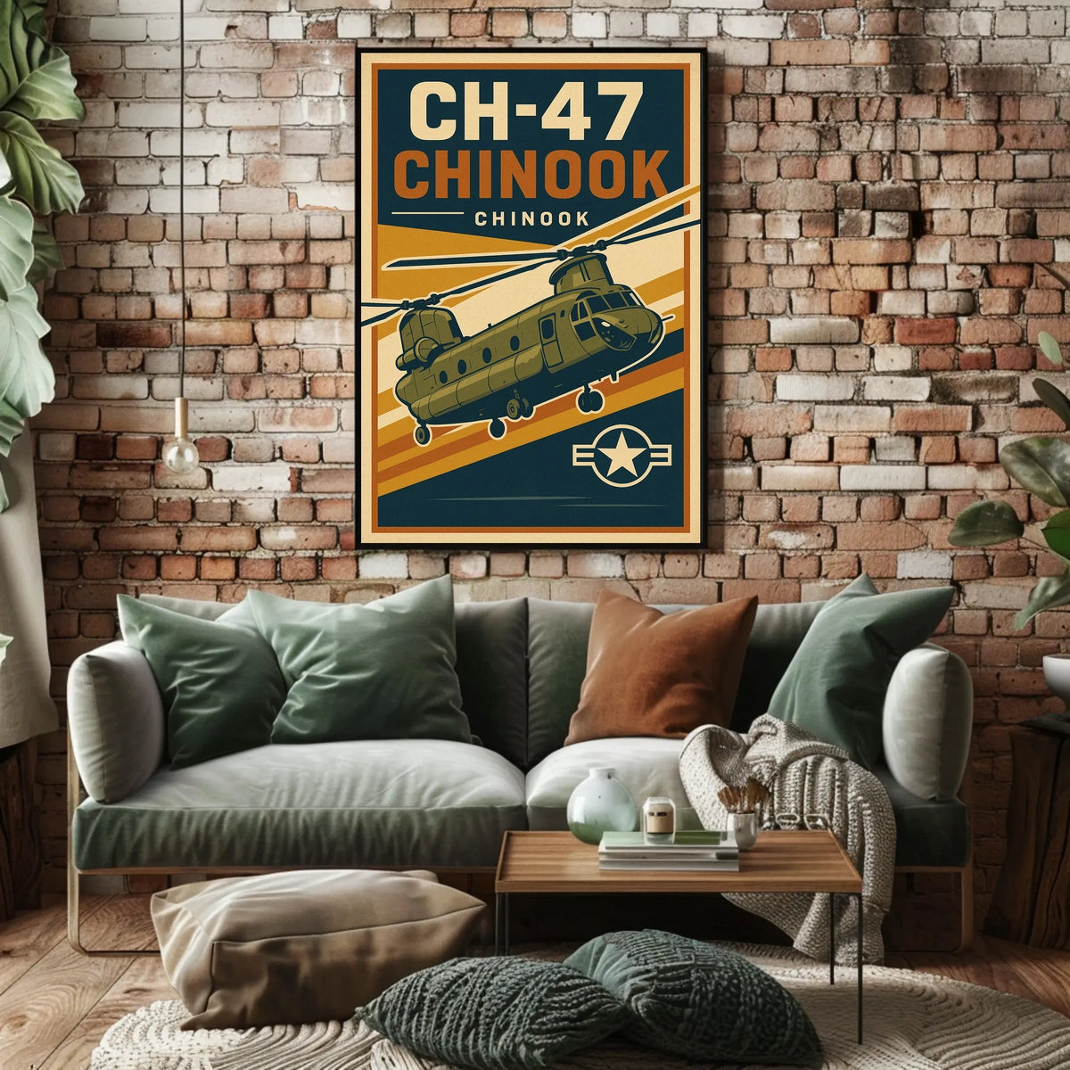 CH-47 Chinook Helicopter Poster