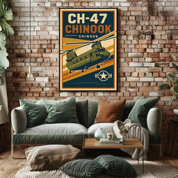 CH-47 Chinook Helicopter Poster