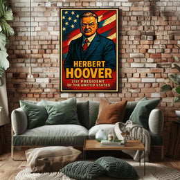 Herbert Hoover 31St President Poster Wall Art Vintage