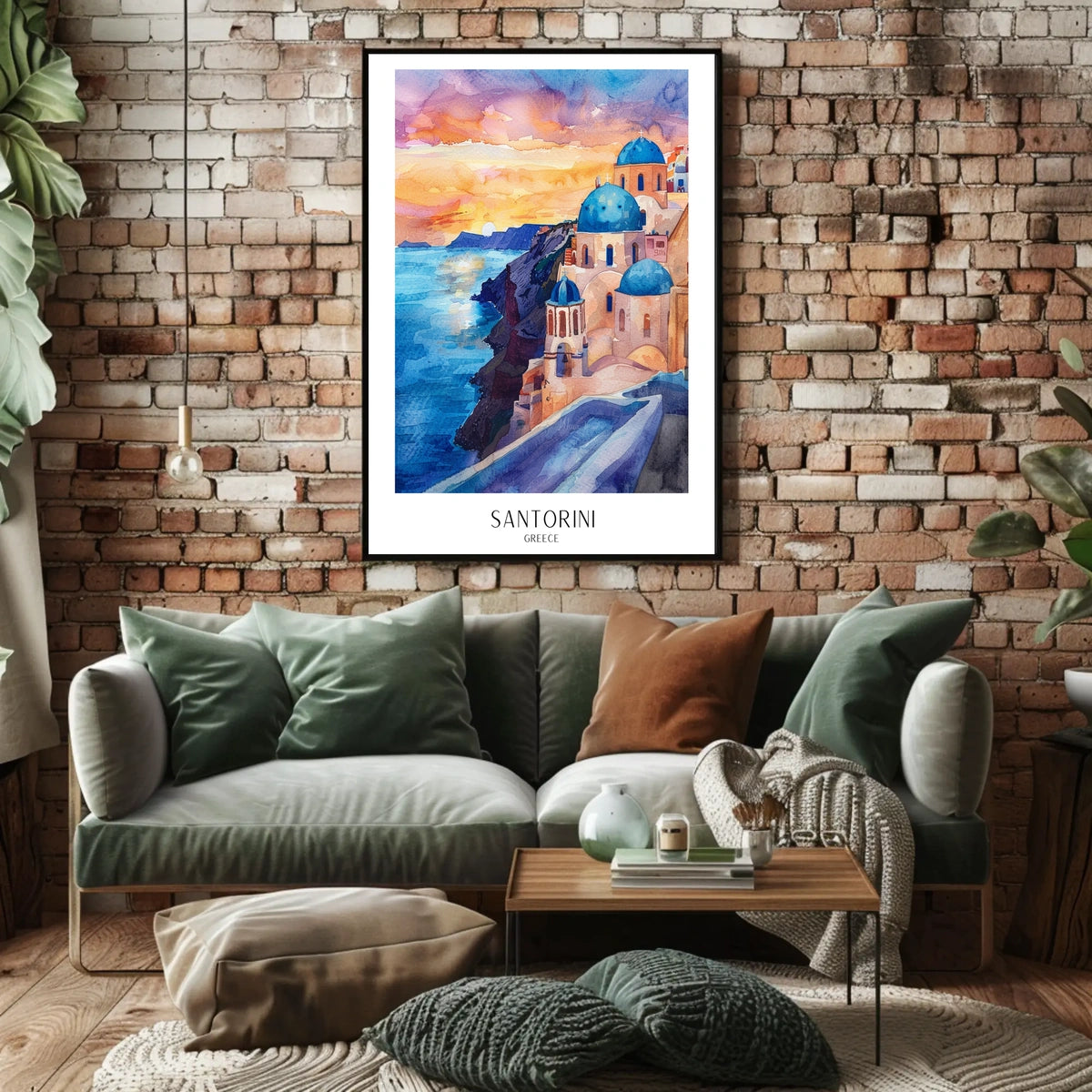 Santorini Sunset Poster