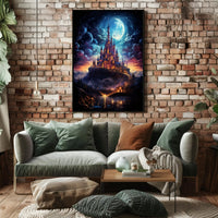 Enchanted Moonlit Castle Poster