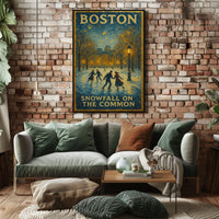 Snowfall On The Common Poster