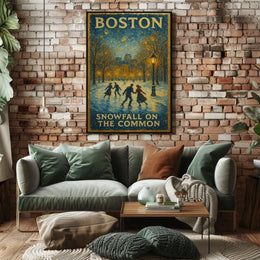 Snowfall On The Common Poster