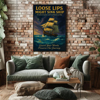 Loose Lips Sink Ships WWII Propaganda Poster