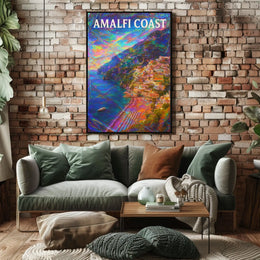 Amalfi Coast Dreamscape Poster Wall Art 18x24 Edition