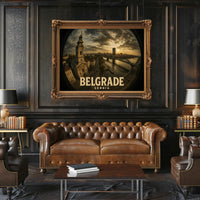 Belgrade Sunset Cityscape Photography Wanderlust Poster