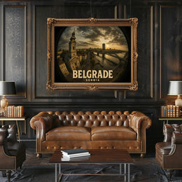 Belgrade Sunset Cityscape Photography Wanderlust Poster