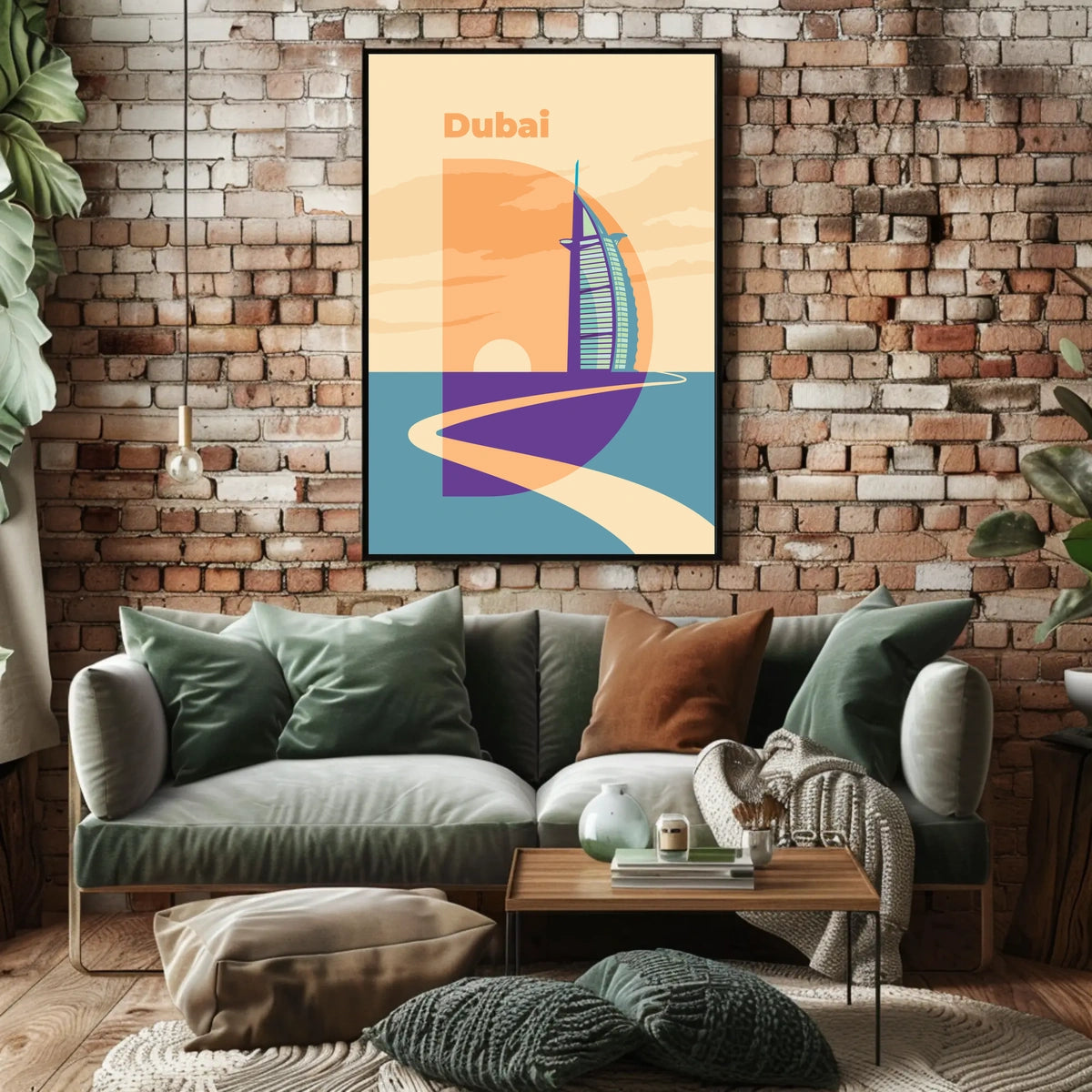 Dubai Skyline Illustration Poster