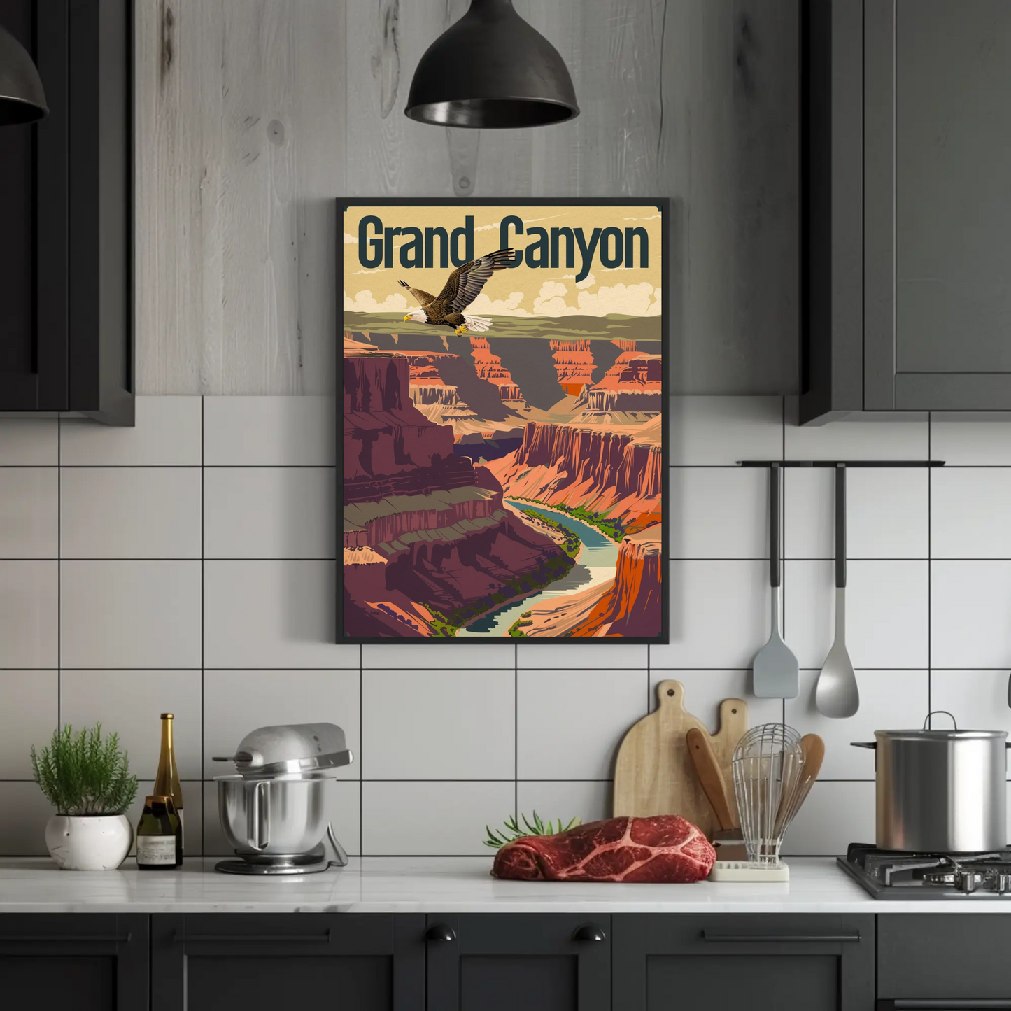 Grand Canyon Vintage Poster - Eagle Flight
