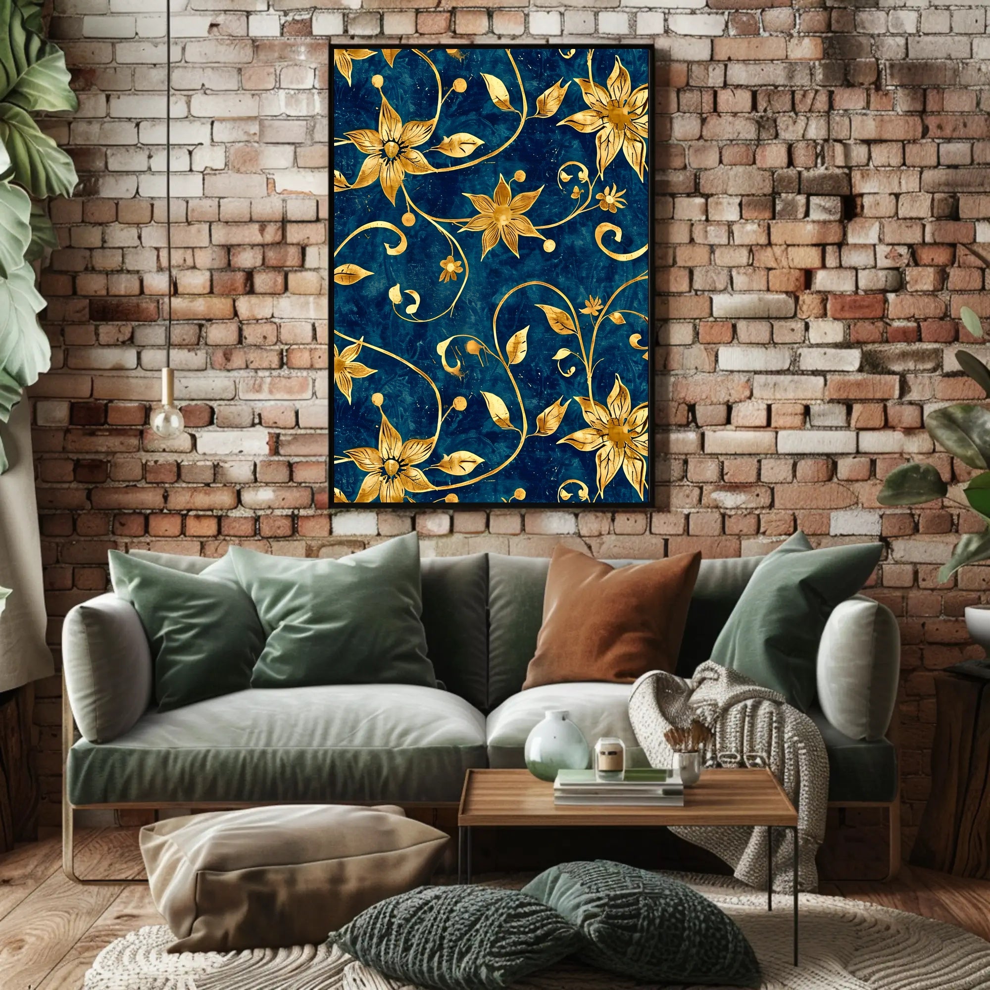 Luxurious Floral Baroque Art Nouveau Design Artistic Poster