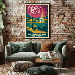 Clifton Park Vintage Charm Travel Poster