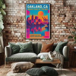 Oakland, Ca Bright Side Of The Bay Poster