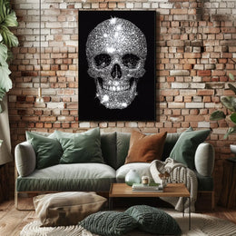 Skull Diamonds Luxurious Striking Poster