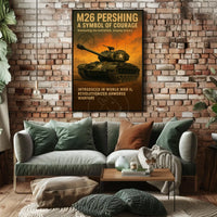 M26 Pershing Tank WWII Vintage Poster
