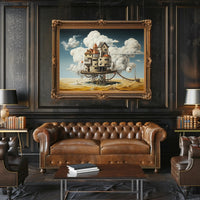 Surreal Dreamscape with Mechanical Houses - Fantasy or Mythology Poster
