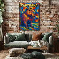 Capybara Mosaic Art Poster