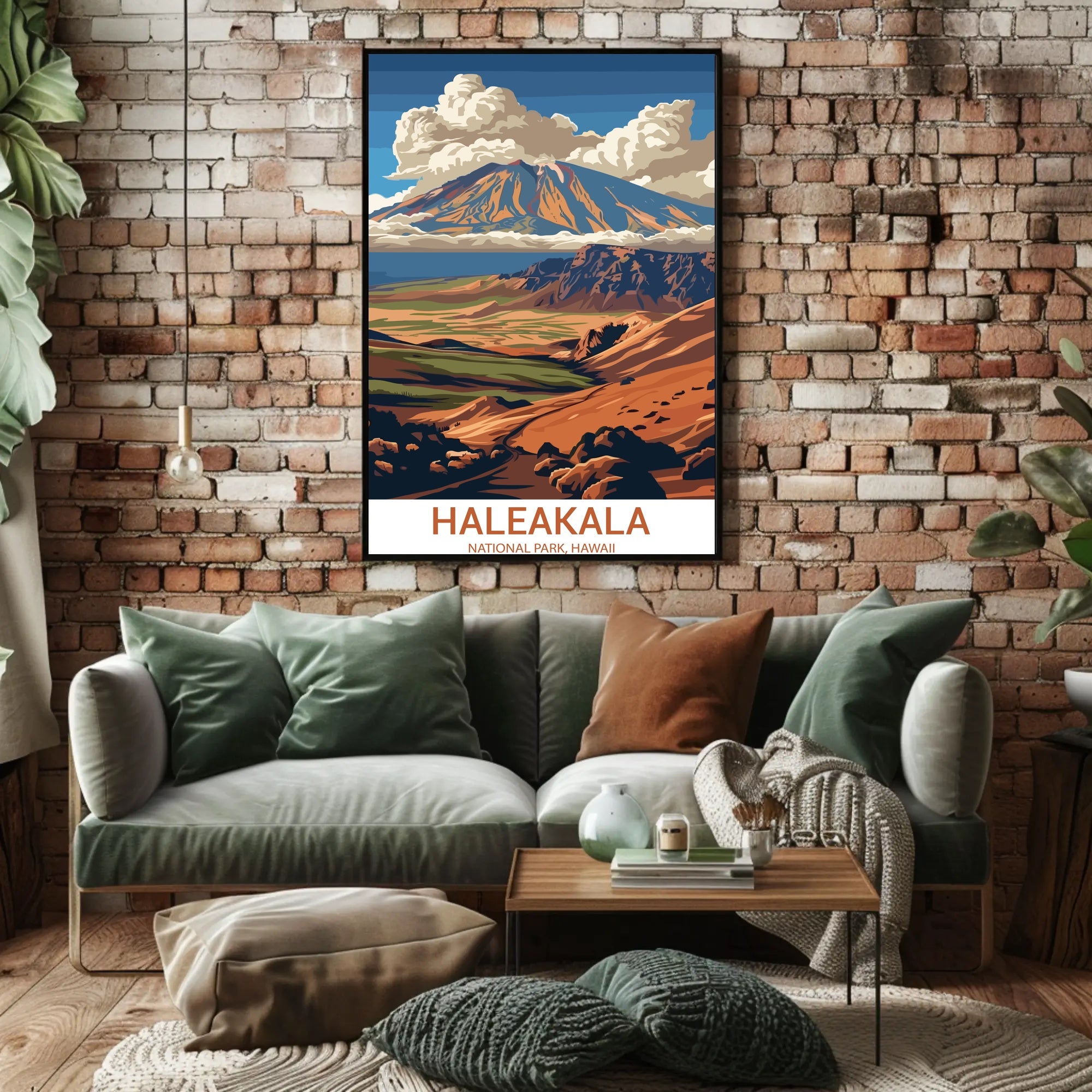 Haleakalā Scenic Travel Vintage National Park Poster