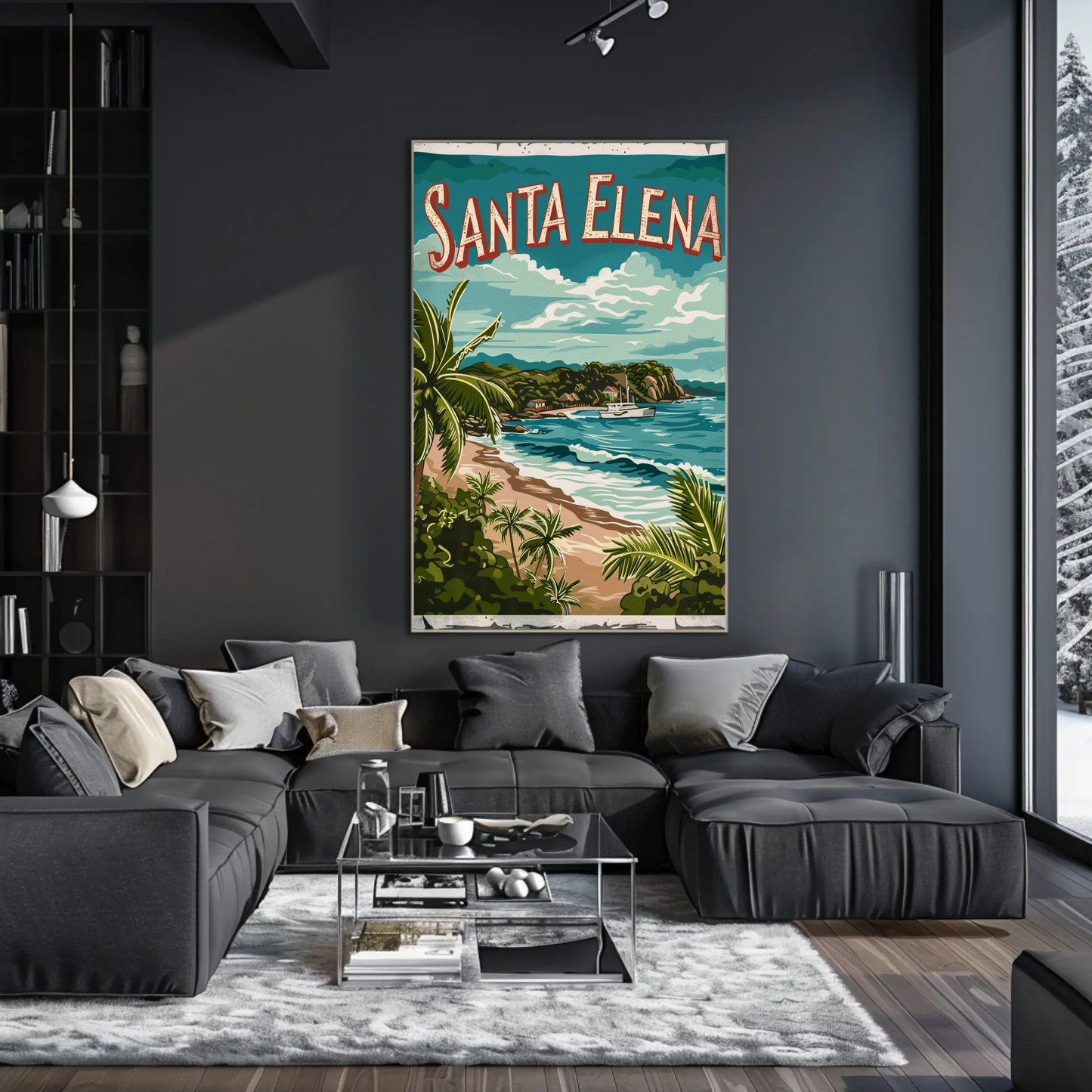 Santa Elena Mexico Beach Paradise Travel Poster