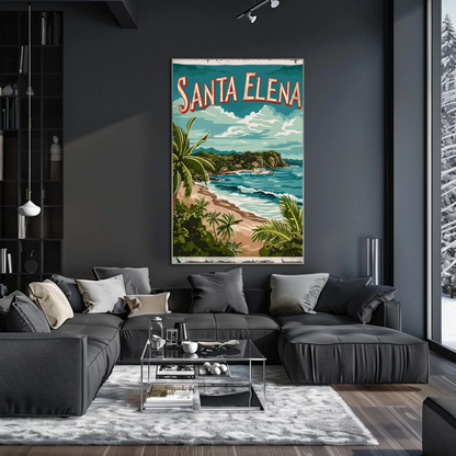 Santa Elena Mexico Beach Paradise Travel Poster