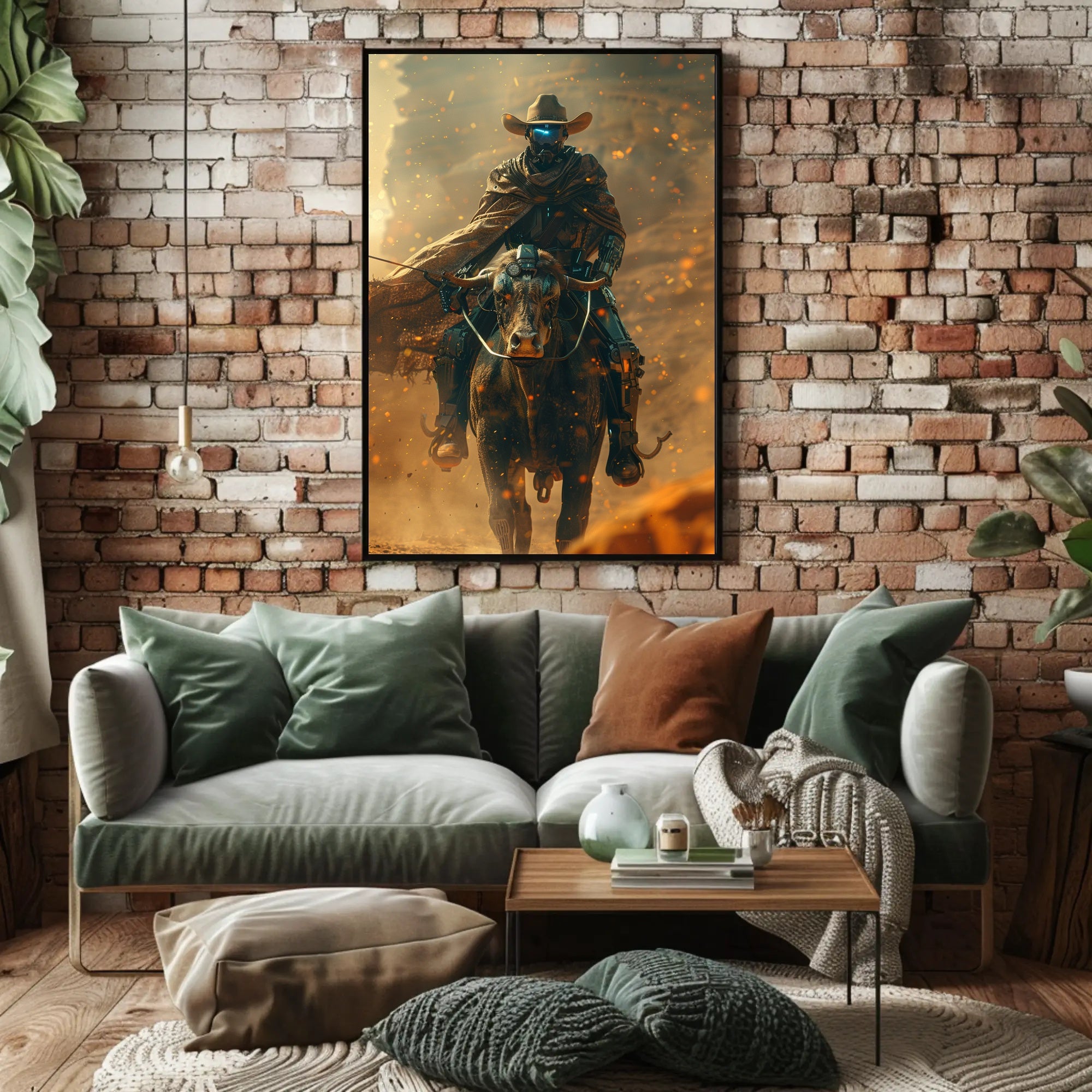 Futuristic Wild West Steampunk Adventure Art Poster PosterGoat