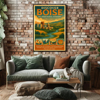 Boise Harmony: Urban and Rural Travel Poster PosterGoat