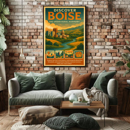Boise Harmony: Urban and Rural Travel Poster PosterGoat