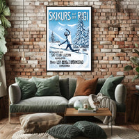 Ski Course on Mount Rigi Poster PosterGoat