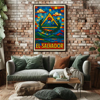 El Salvador A Vibrant Mosaic Poster